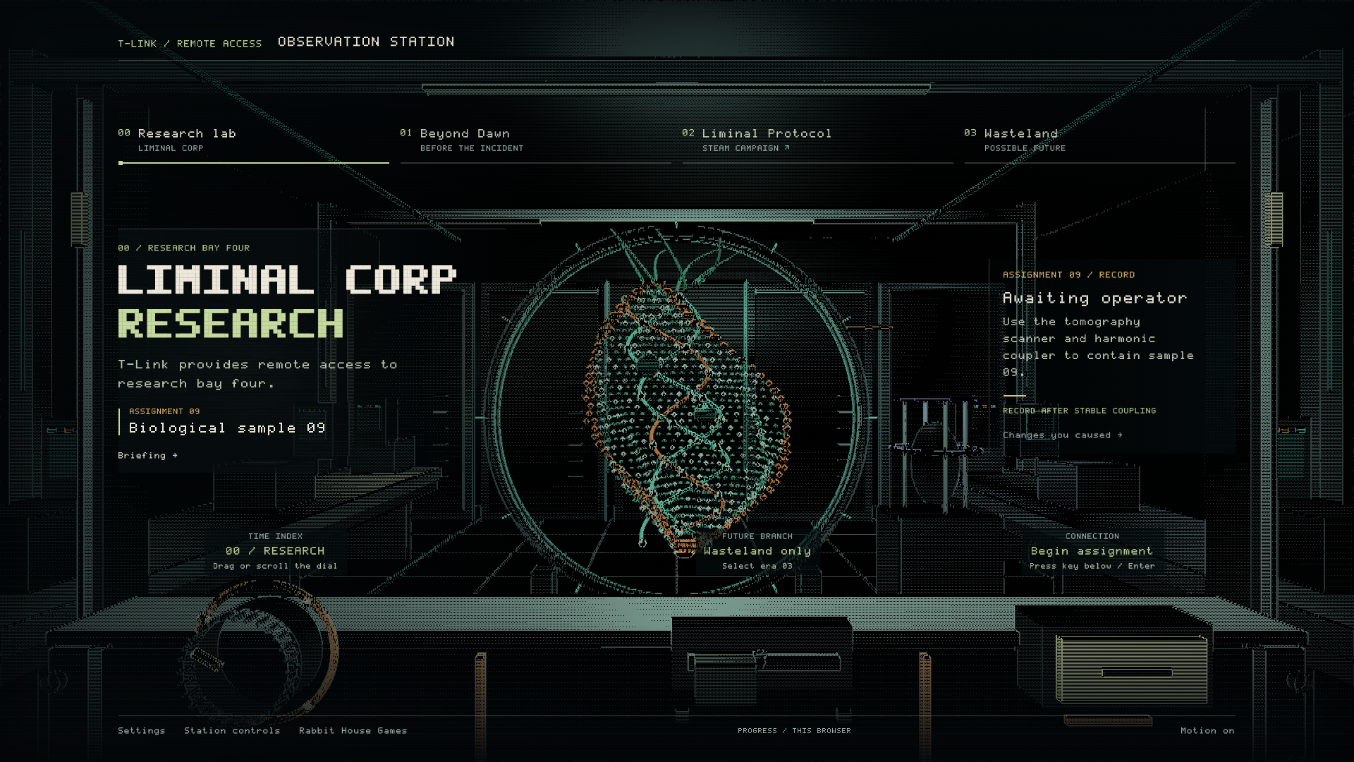 Beyond Dawn screenshot 2 from “New observation station, lab activities and connected timelines”.