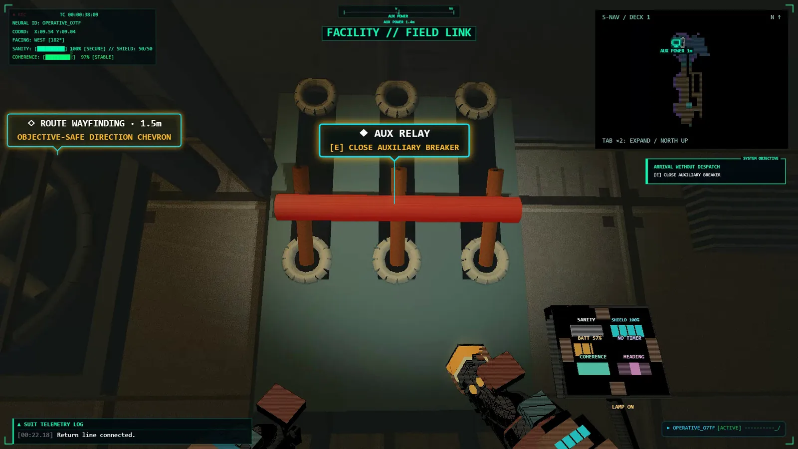 Closing an auxiliary breaker in Liminal Protocol