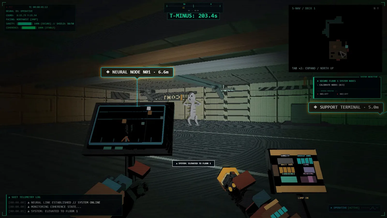 The motion tracker and the Mourner in Liminal Protocol